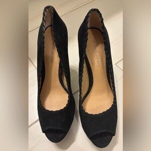 ANTONIO MELANI Elegant Black Suede Heels
